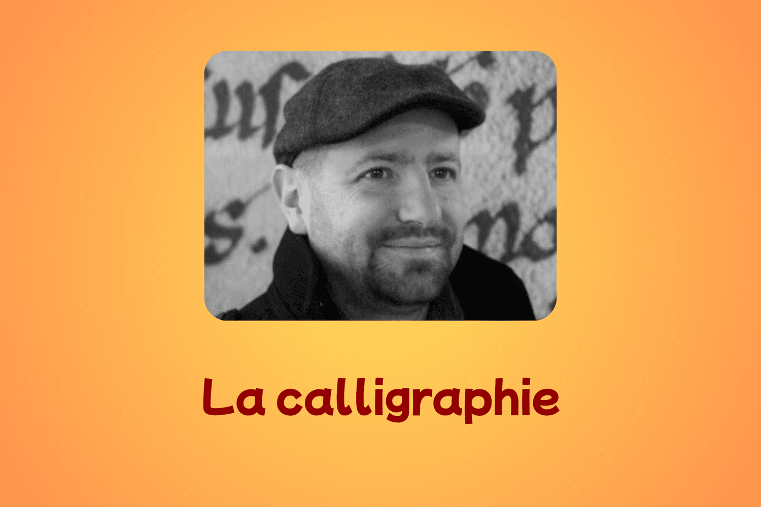 Square des Arts 2025 – Calligraphie Photo portrait de Jean-Martin Vincent